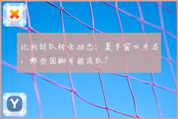 比利时队转会动态:夏季窗口开启,哪些国脚可能离队?
